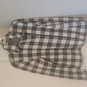 Women's Grey and White checked cardigan